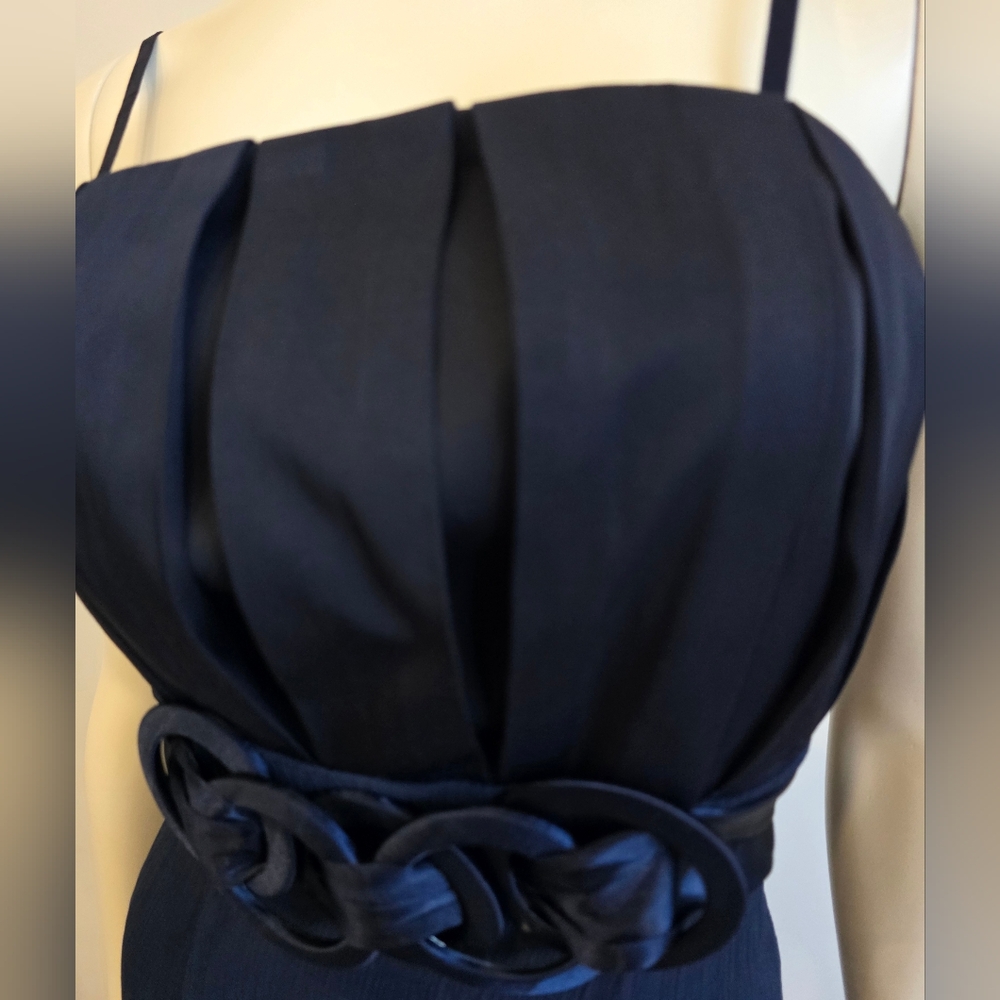 Rinascimento Navy Blue Midi Dress Assymetrical S - Picture 13 of 14